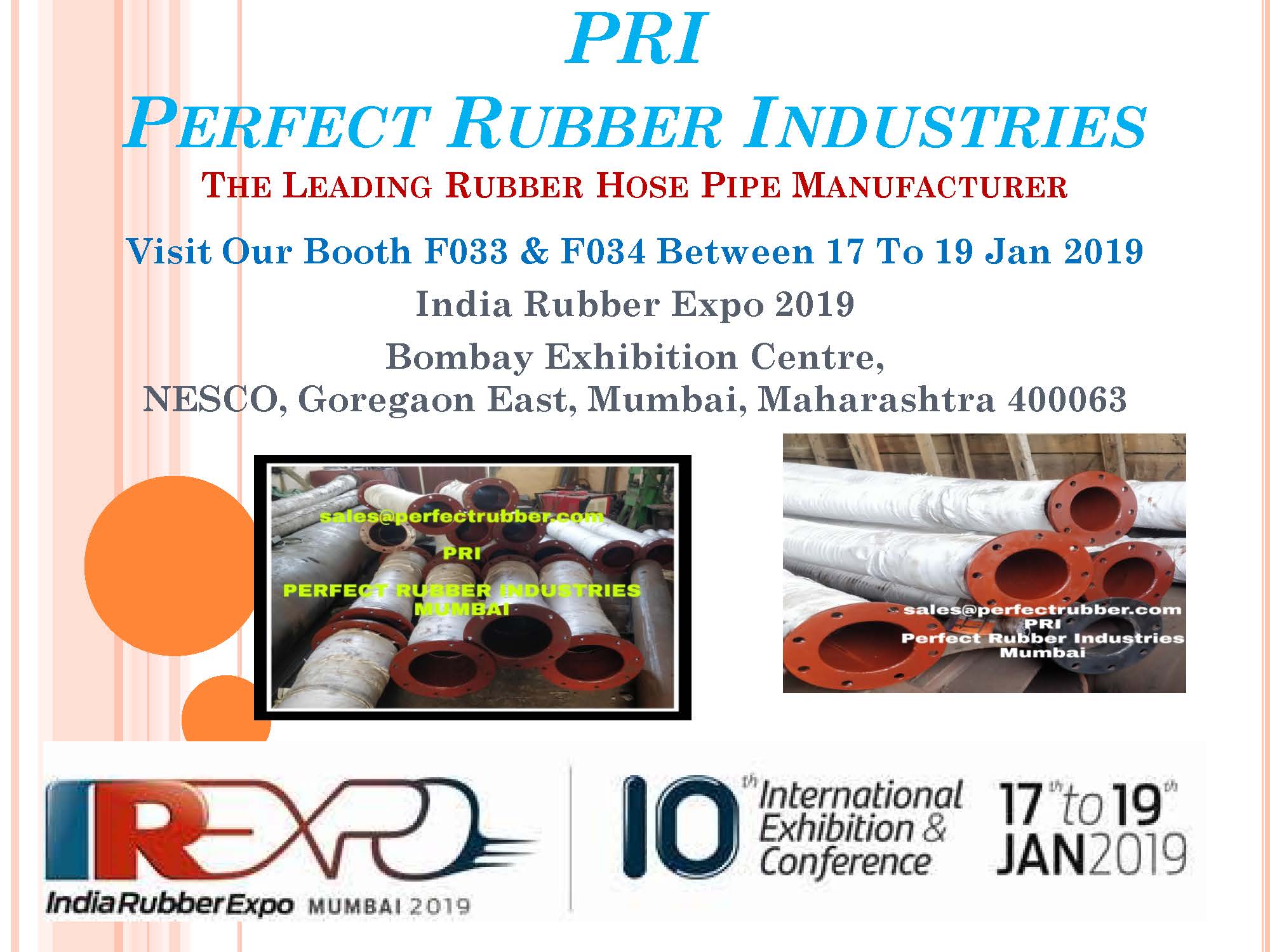 PRI industrial rubber hose assembly
